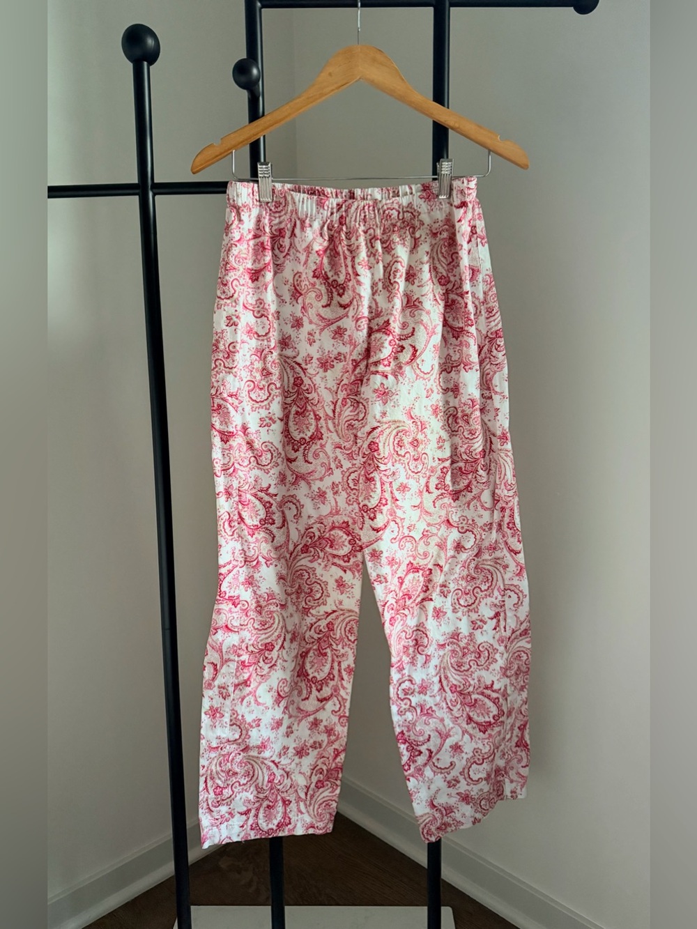 Lauren Ralph Lauren Pink Paisley Cotton Pajama Set Size Large Embroidered LRL - Picture 6 of 9
